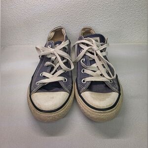 Converse All Star Youth Kids Low Top Navy Blue Canvis Shoes Size 1.5